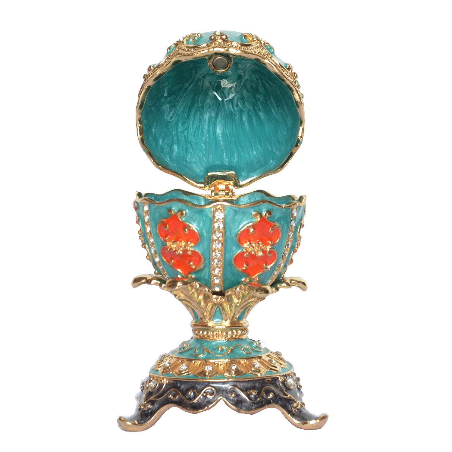 Vintage Collectible Jewelry - Scatola Portagioie a Forma di Uovo