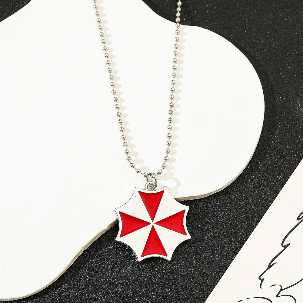 Vintage Collectible Jewelry - Collana con Ciondolo Ombrello Rosso Vintage,